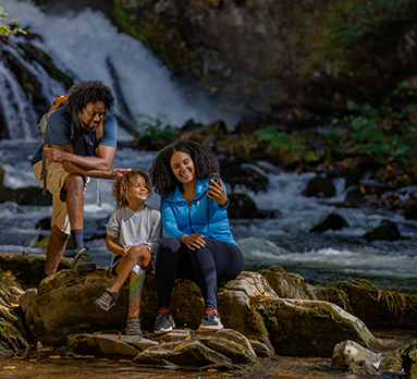 Family enjoying the outdoors